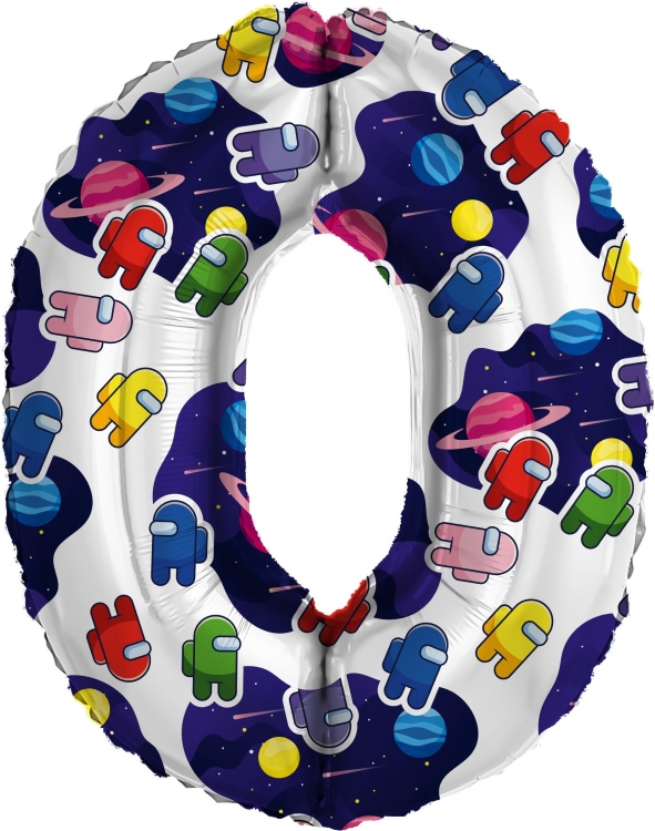 Шар Цифра "0" Космонавтики (в упаковке) Шар Цифра "0" Космонавтики (в упаковке)