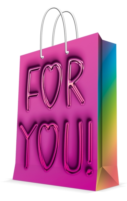 Пакет подарочный "For you!" с ламинацией